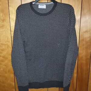 OLD NAVY Men's Sweater LOT x2 BOTH MEDIUM TALL Crew Neck Navy Grey and Beige C4